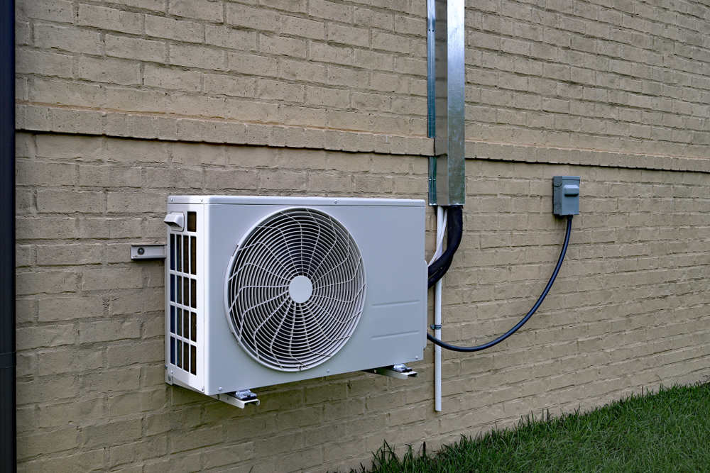 Air-Conditioner-mini-split-system-mounted-on-brick-wall